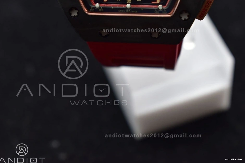 Lotus Edition 1020 RM011 Crystal Dial A7750 V Rubber Red on Strap ModernLook Best Chrono NTPT KVF 1:1 1117